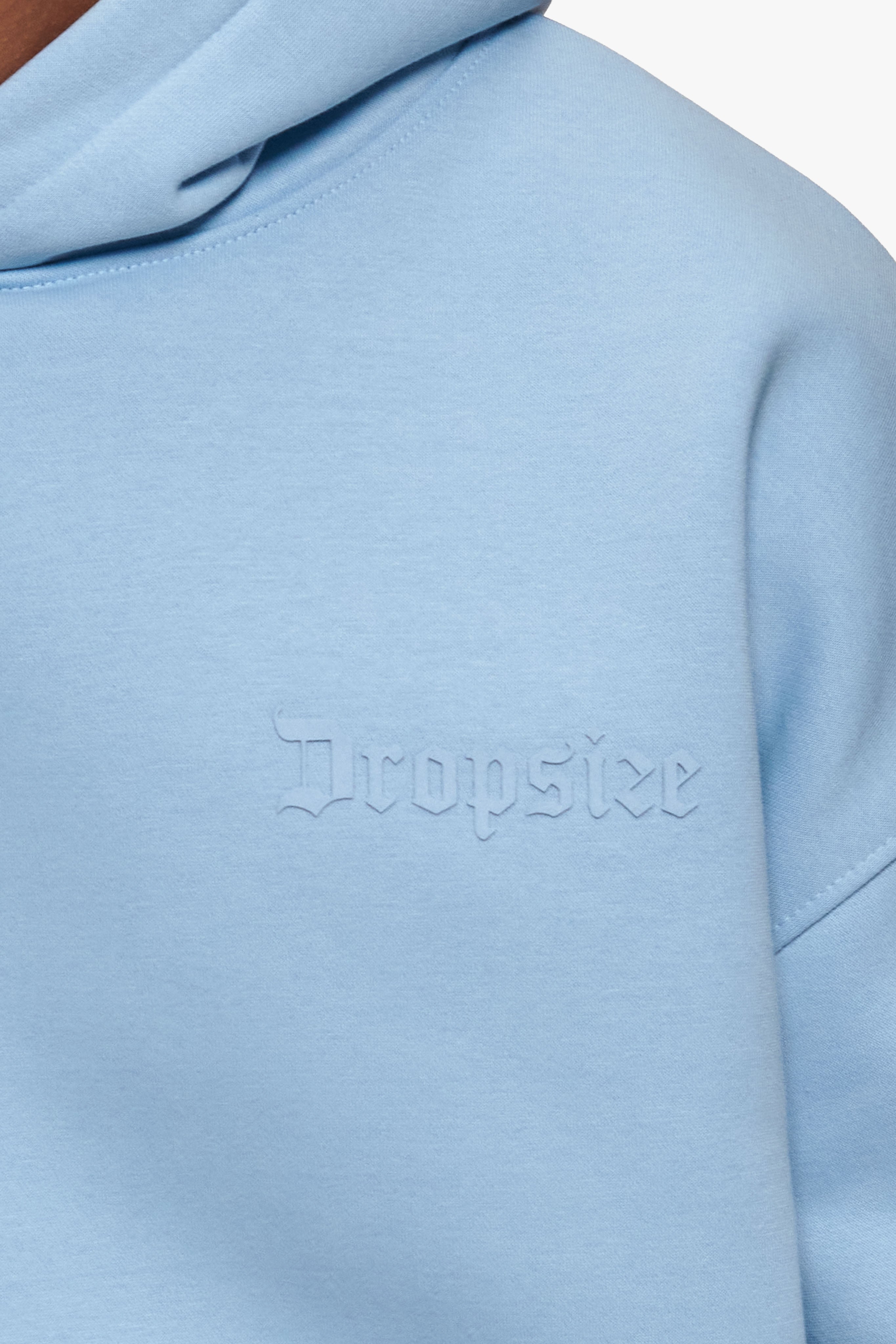 HEAVY OVERSIZE HD LOGO HOODIE BABY BLUE