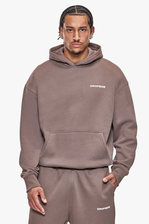 BASIC HOODIE FALCON BROWN