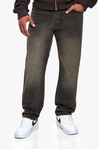 LOOSE FIT JEANS VINTAGE WASH BROWN