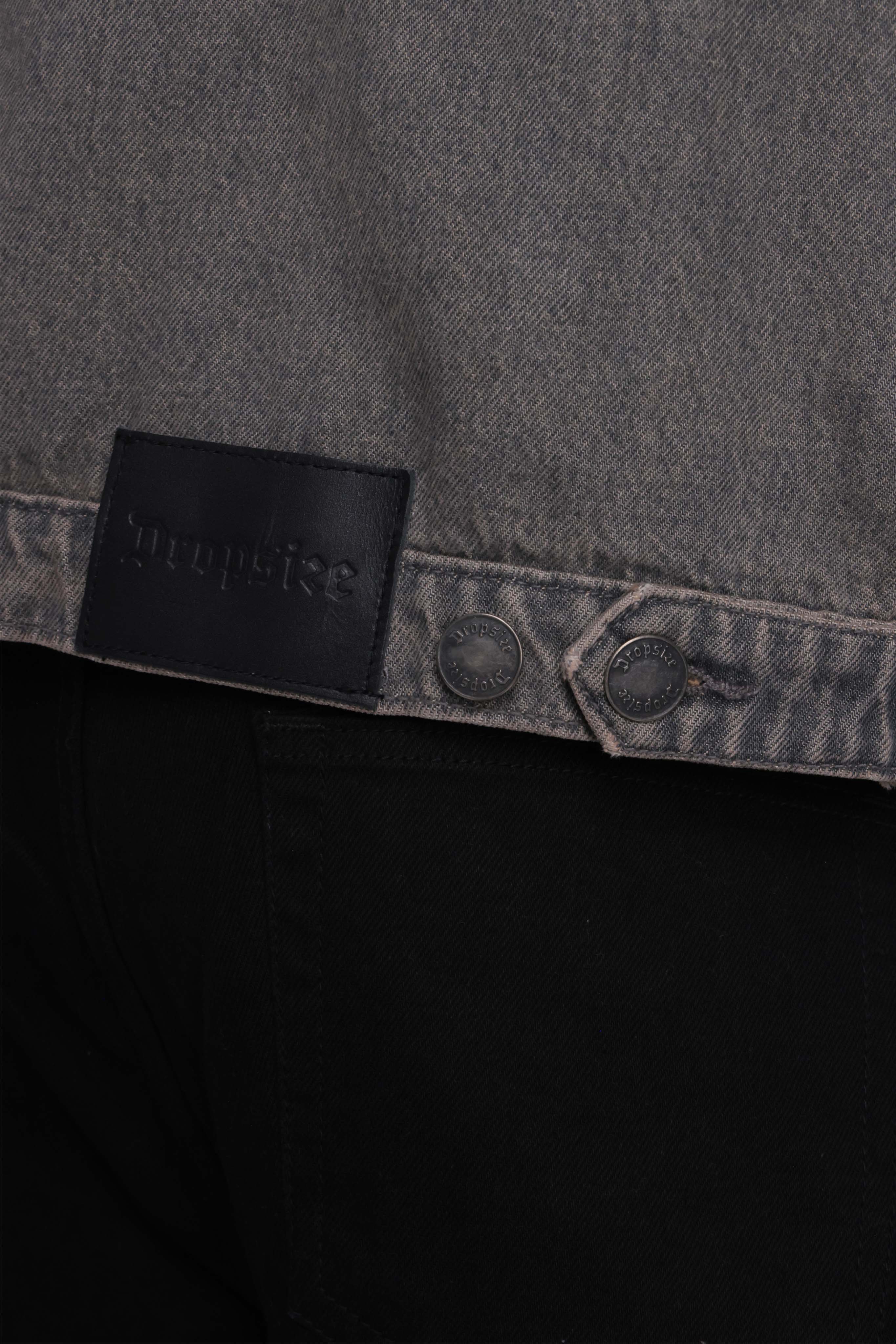 SINGLE POCKET JEANS JACKET GREY WASHED