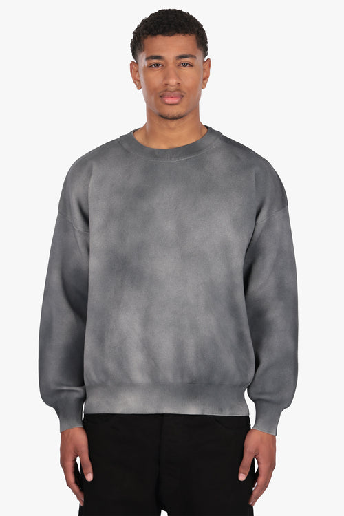 OVERSIZED DYED KNIT SWEATER DARK GREY