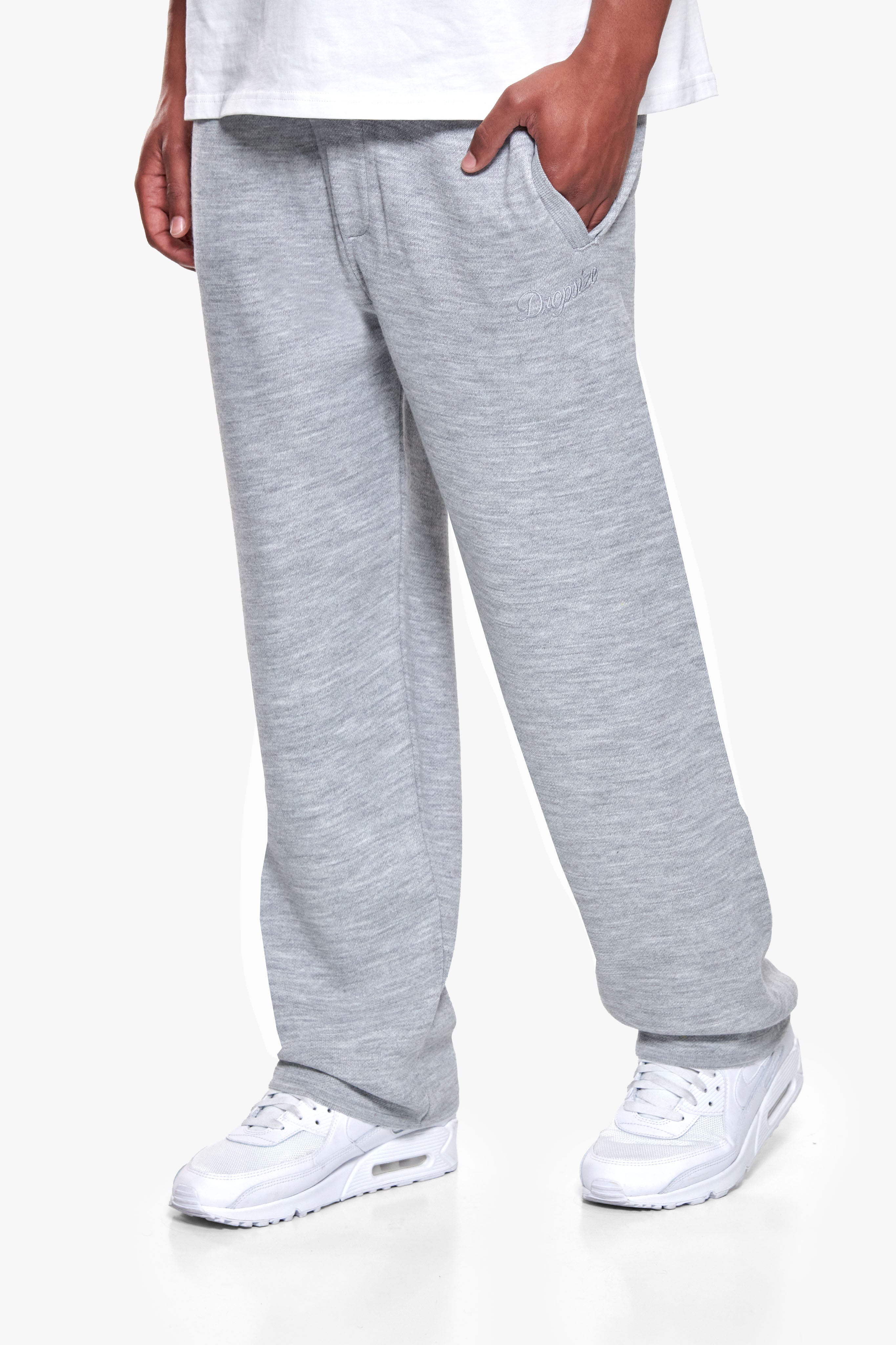 LIGHTWEIGHT KNIT JOGGER GREY MELANGE