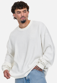 WAFFLE LONGSLEEVE CREAM WHITE