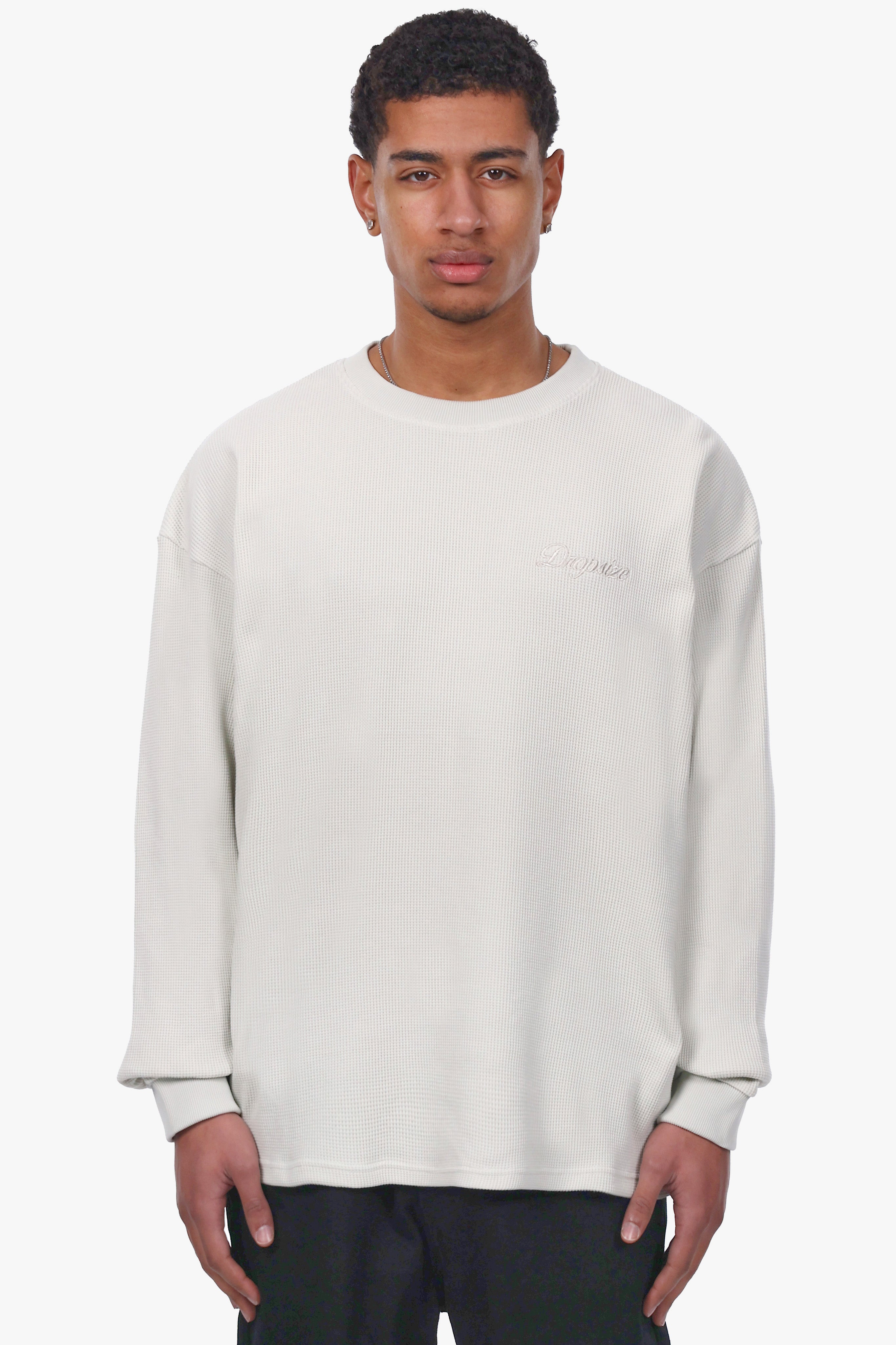 WAFFLE LONGSLEEVE LIGHT GREY