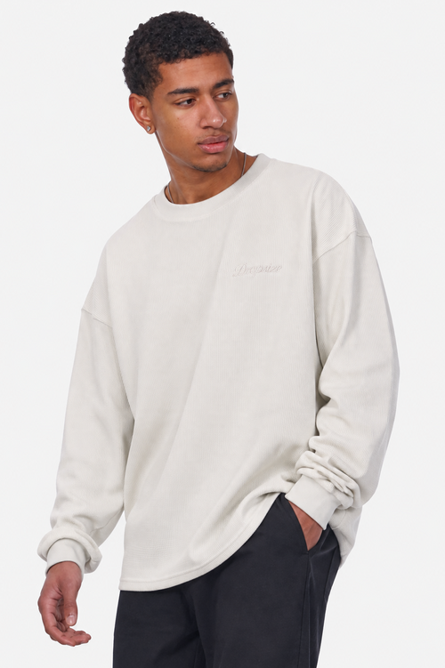 WAFFLE LONGSLEEVE LIGHT GREY