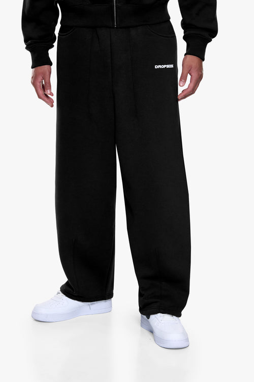 HEAVY OPEN LEG JOGGER BLACK