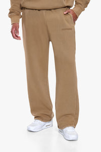 OPEN LEG JOGGER WASHED CHOCOLATE MOUSE