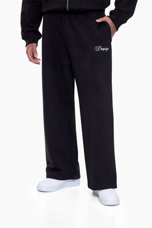BAGGY OPEN LEG JOGGER BLACK