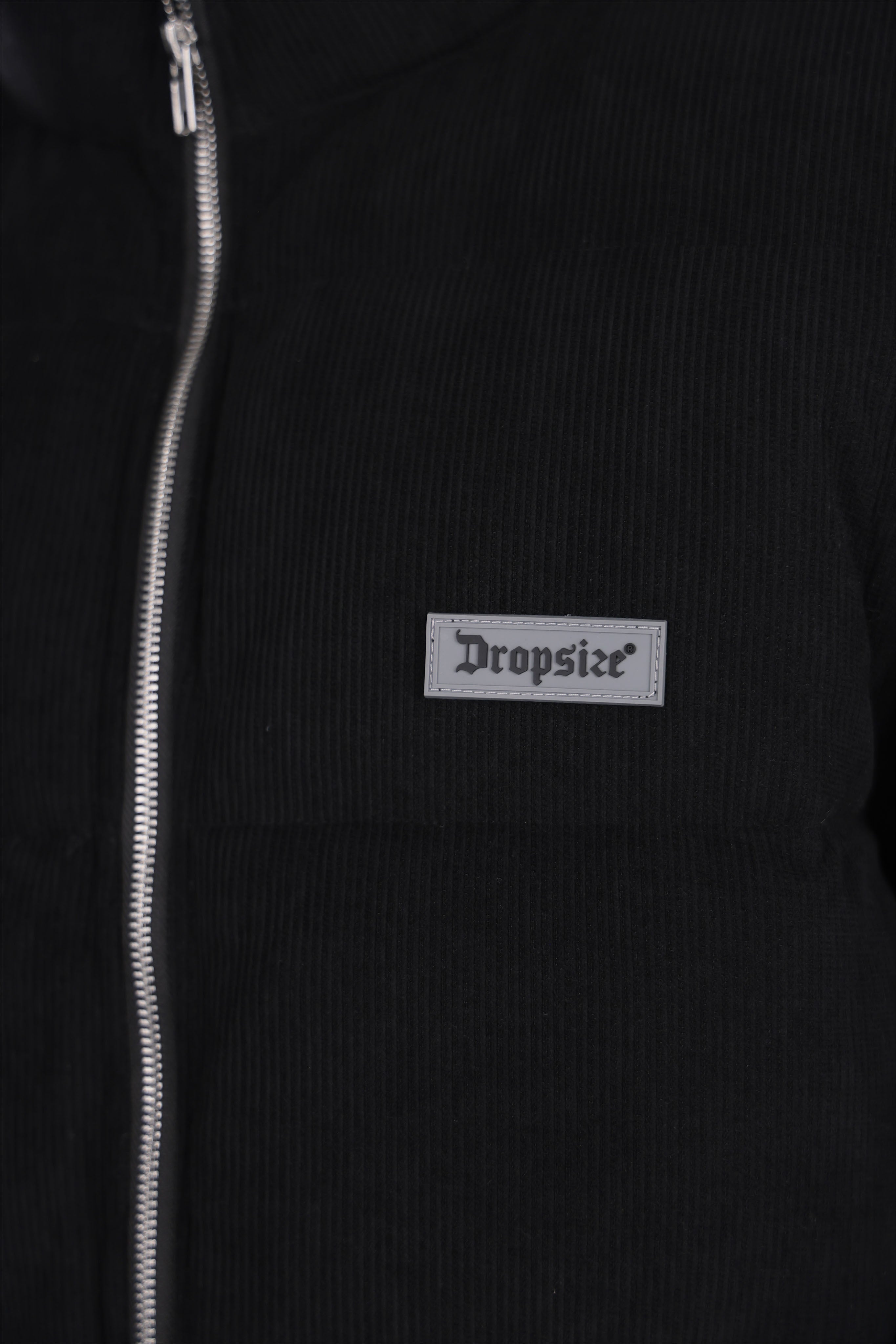 PUFFER CORD VEST BLACK