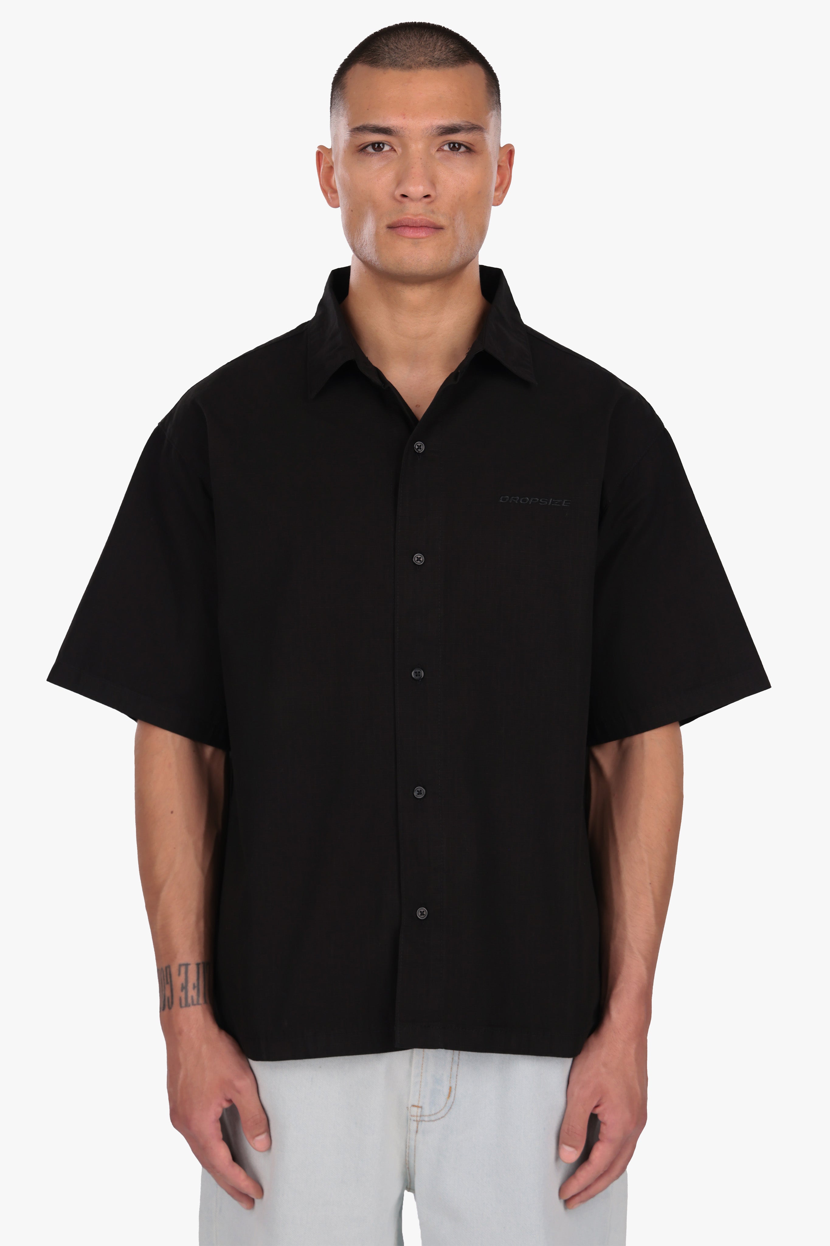 OVERSIZED SHORT SLEEVE SHIRT BLACK