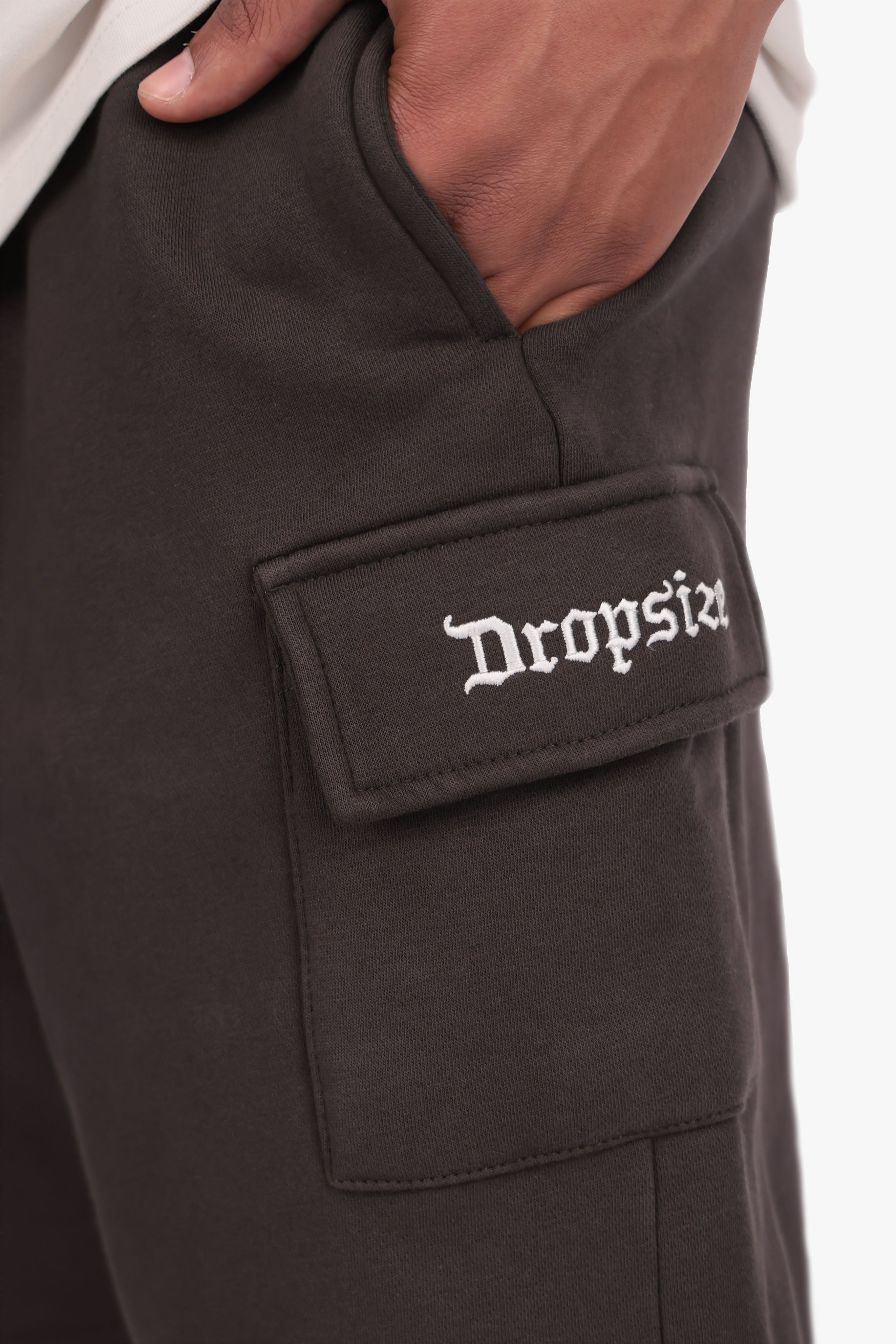 HEAVY CARGO SWEAT SHORT WASHED BLACK