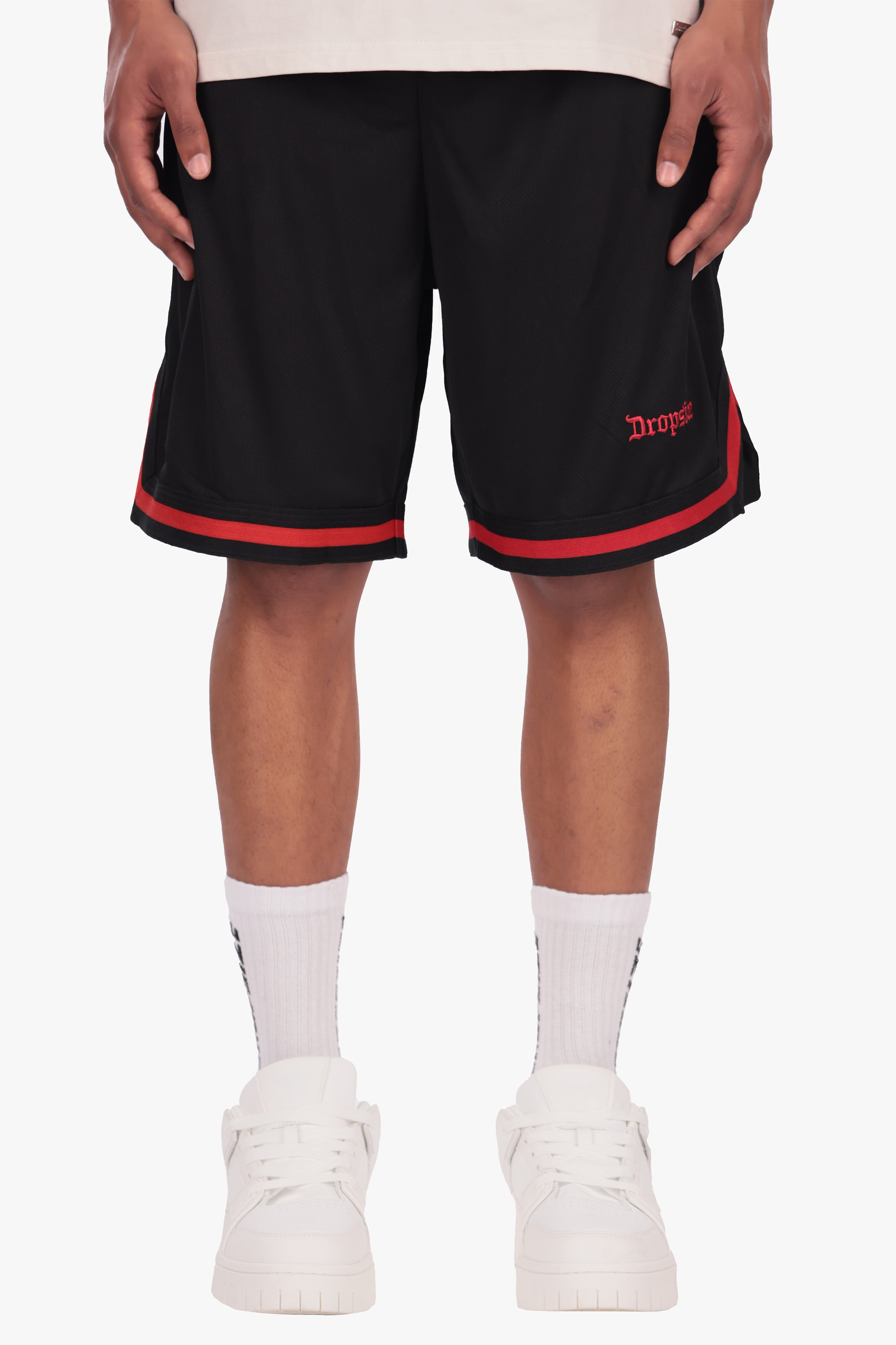LOGO MESH SHORT BLACK/RED