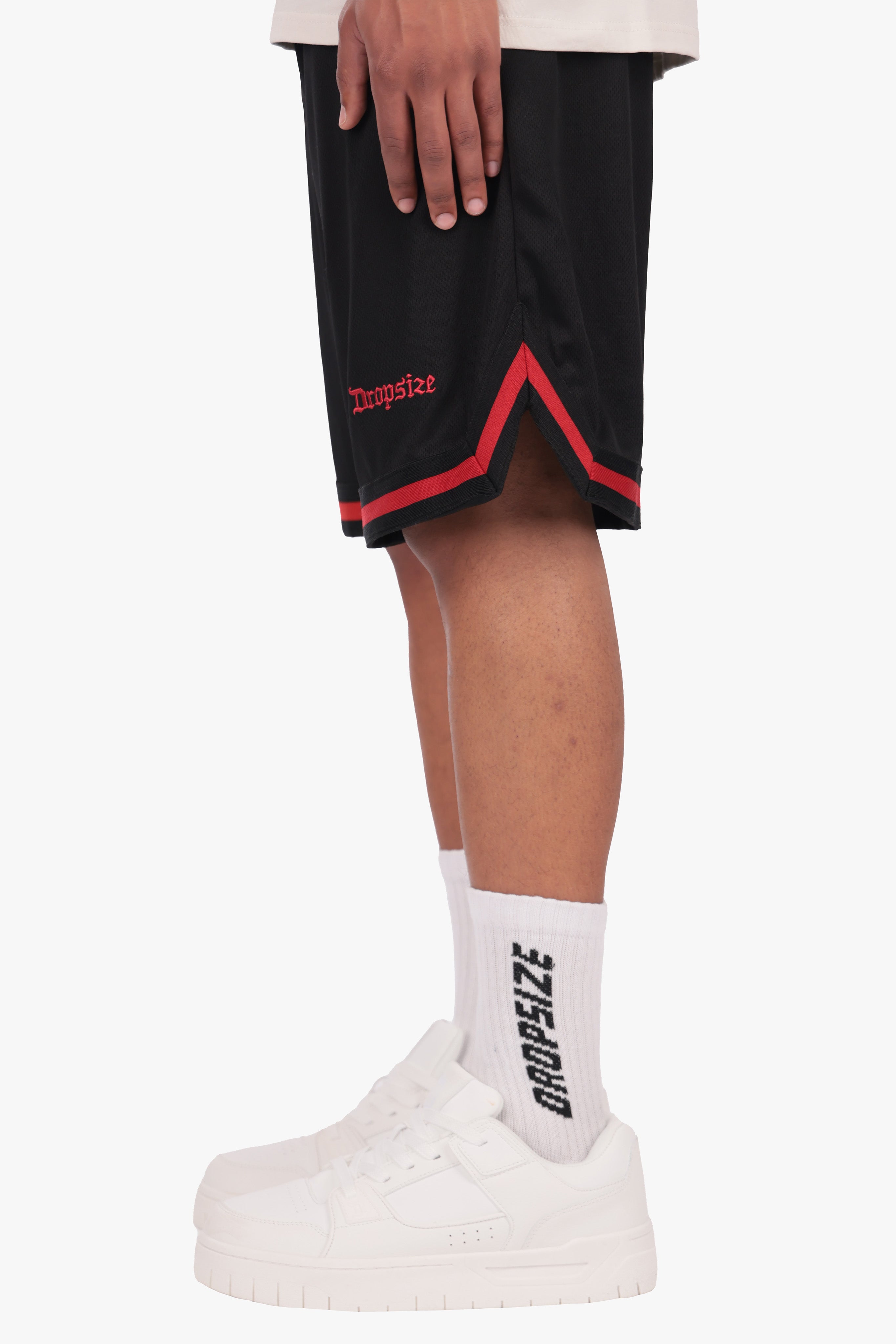 LOGO MESH SHORT BLACK/RED