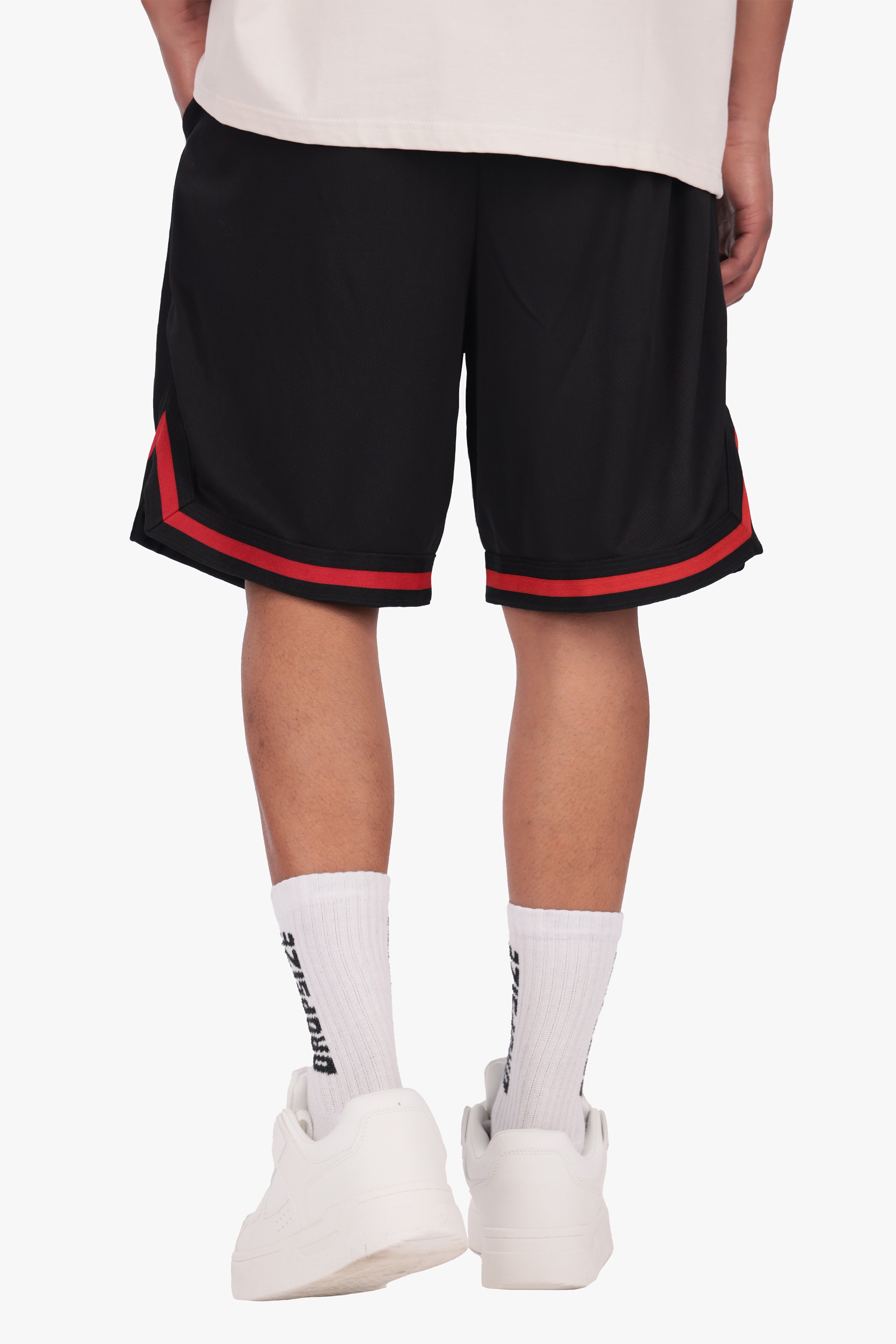 LOGO MESH SHORT BLACK/RED
