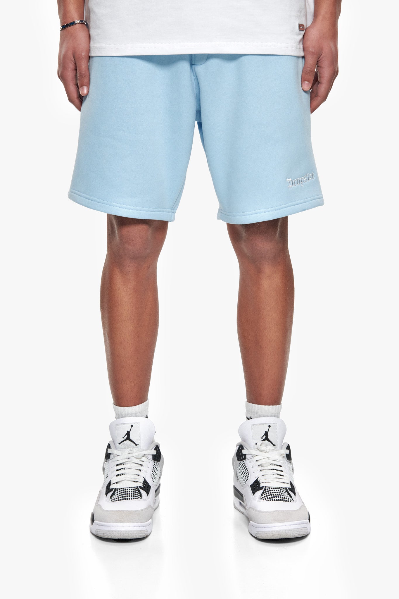 Baby blue sweat shorts top