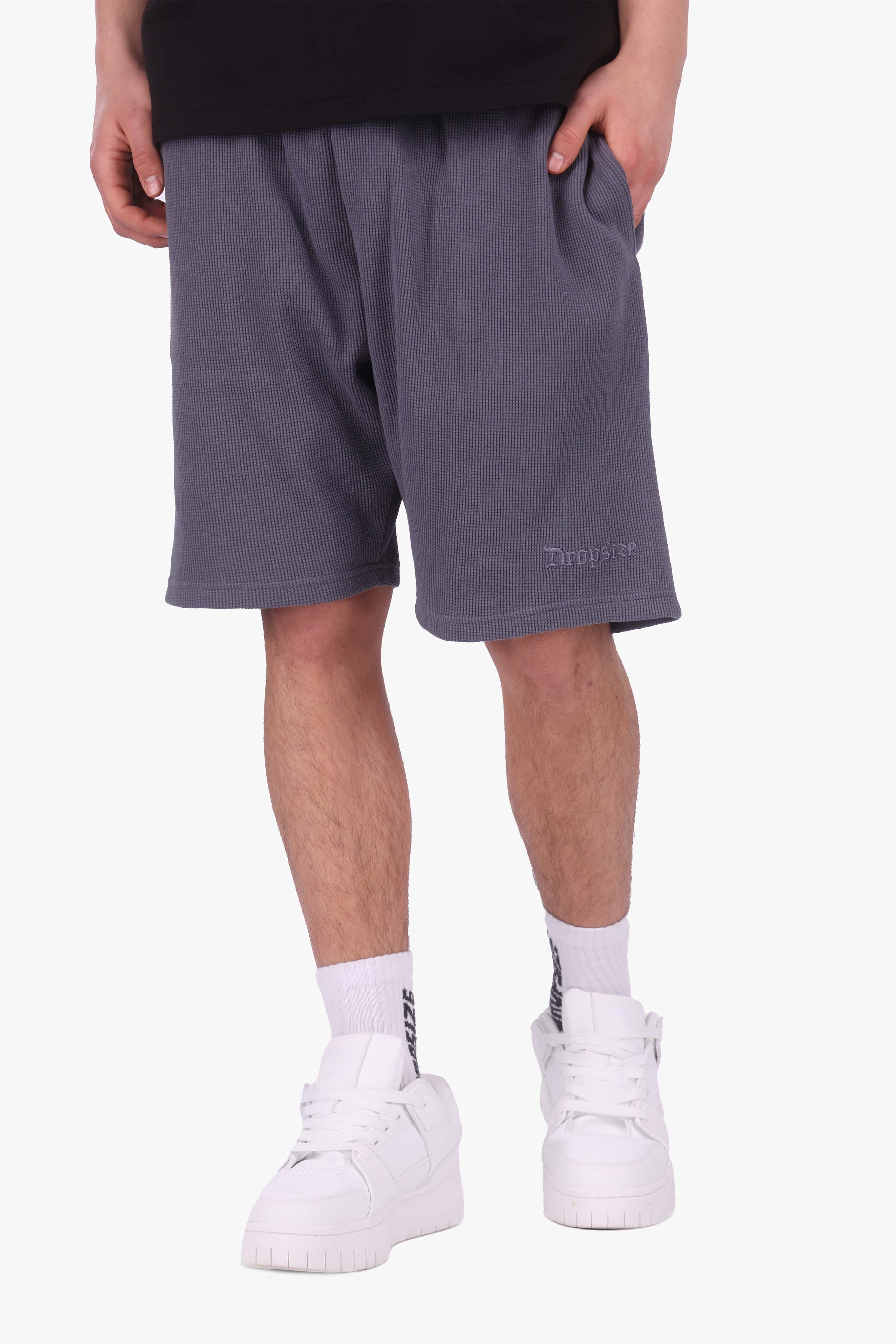WAFFLE SHORTS STEEL GREY