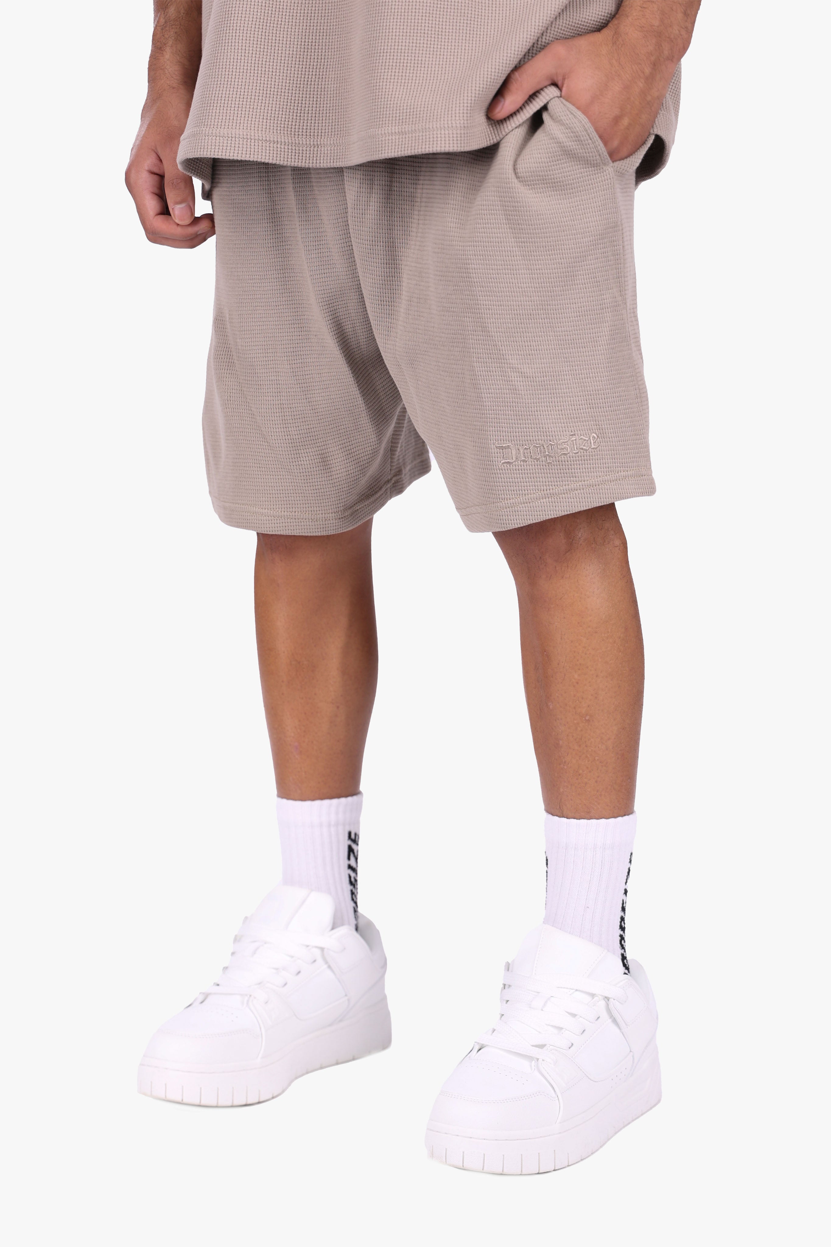WAFFLE SHORTS SIMPLY TAUPE