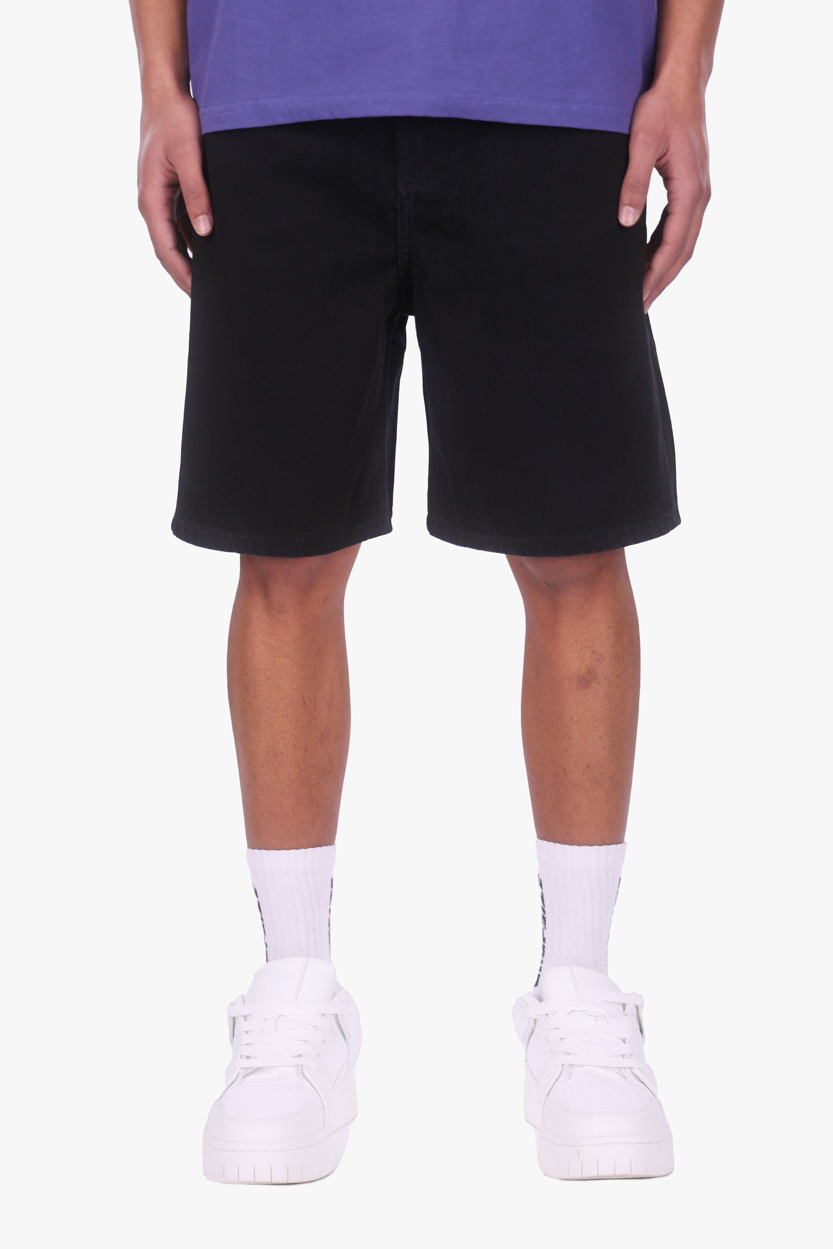 DENIM JORTS BLACK
