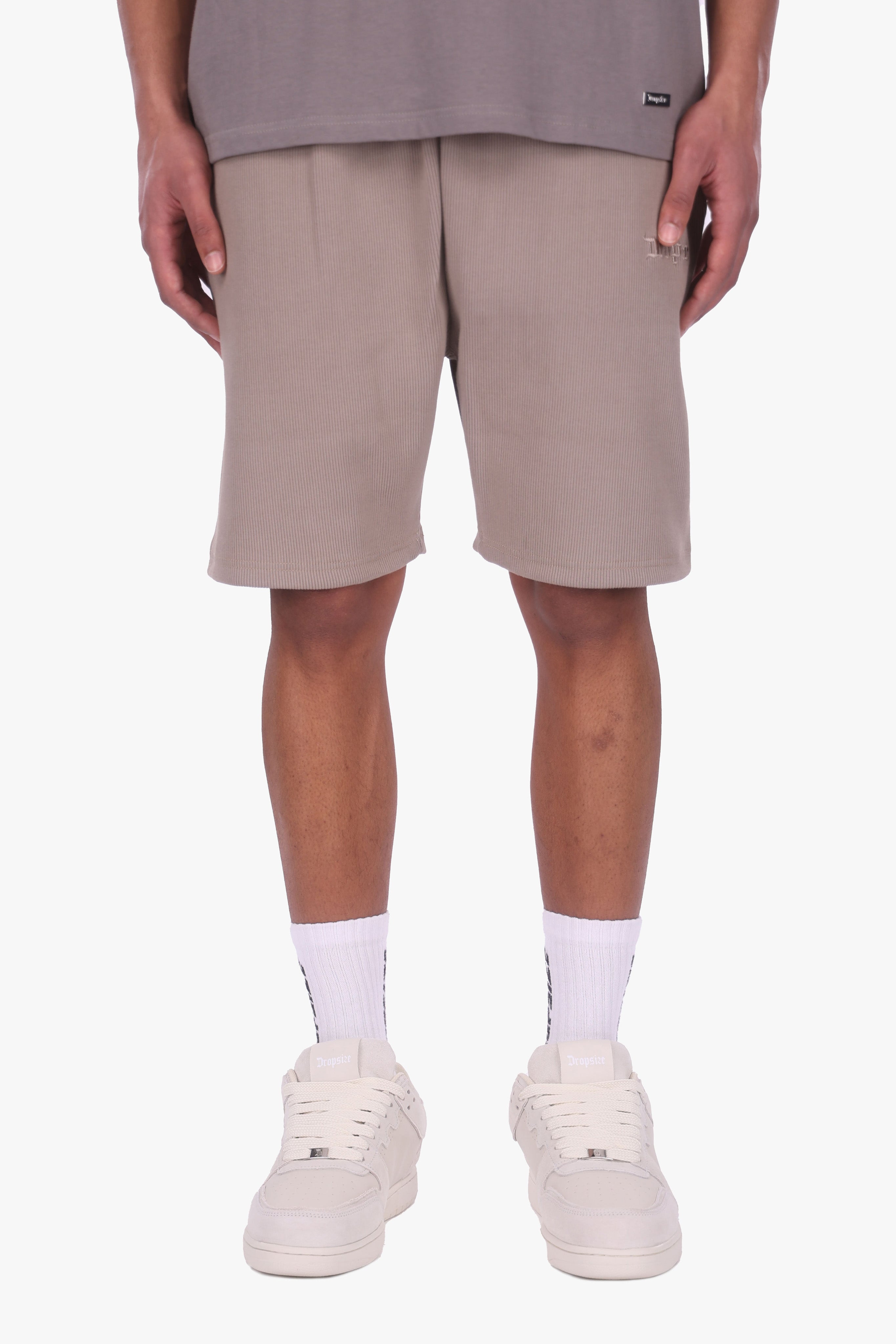 HEAVY OVERSIZE RIB SHORTS SIMPLY TAUPE