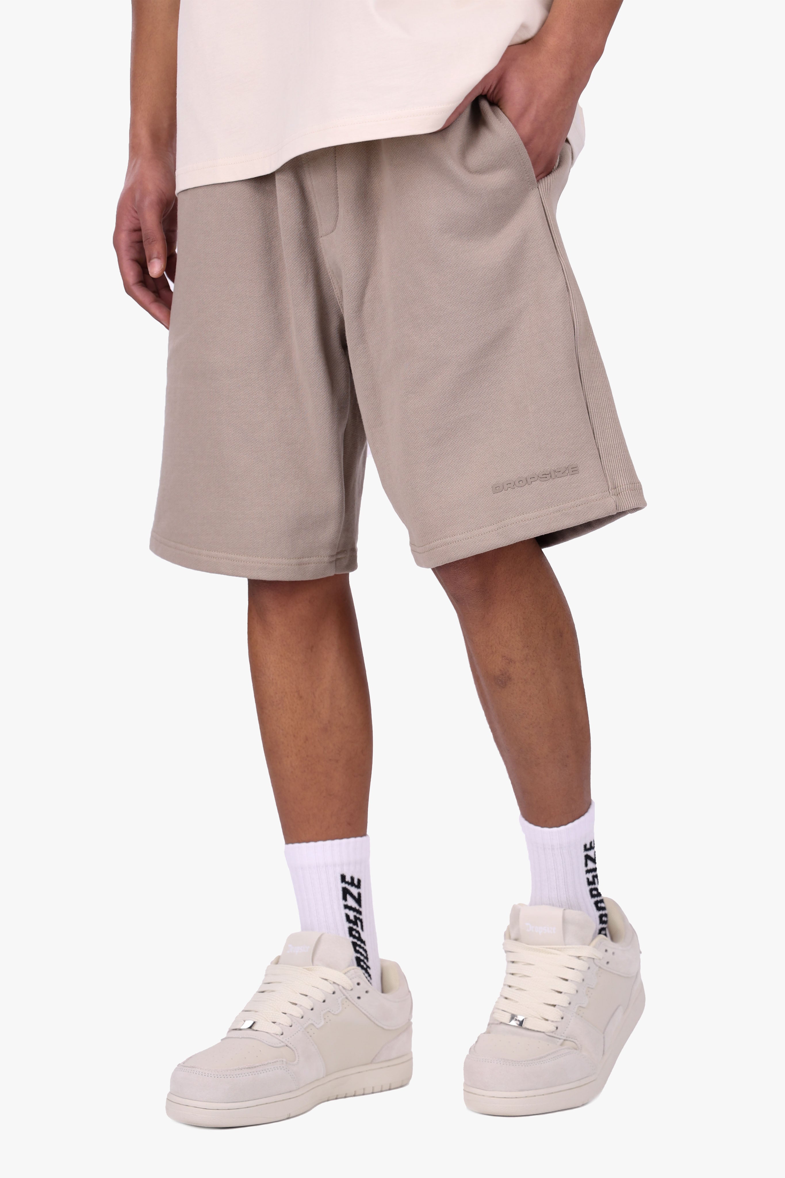 SIDE RIB SHORTS SIMPLY TAUPE