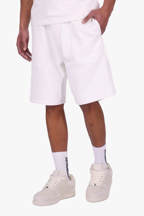 SIDE RIB SHORTS CREAM WHITE