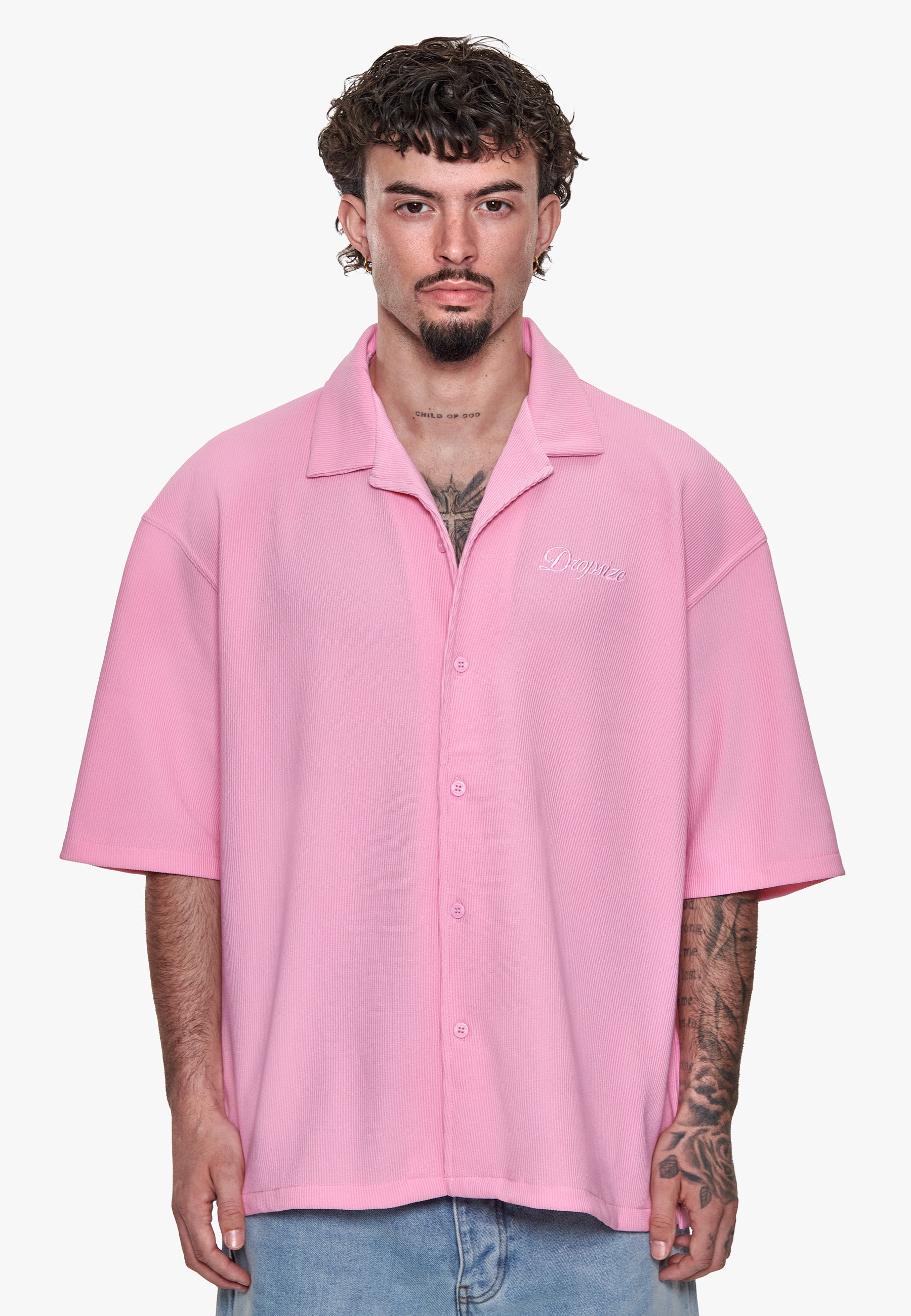 PLISSEE SUMMER SHIRT PINK