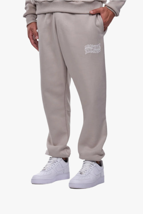 HEAVY MIRRORED LOGO JOGGER STONE