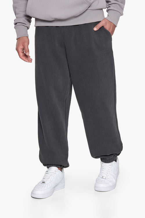 HEAVY LOOSE FIT JOGGER ACID WASHED BLACK