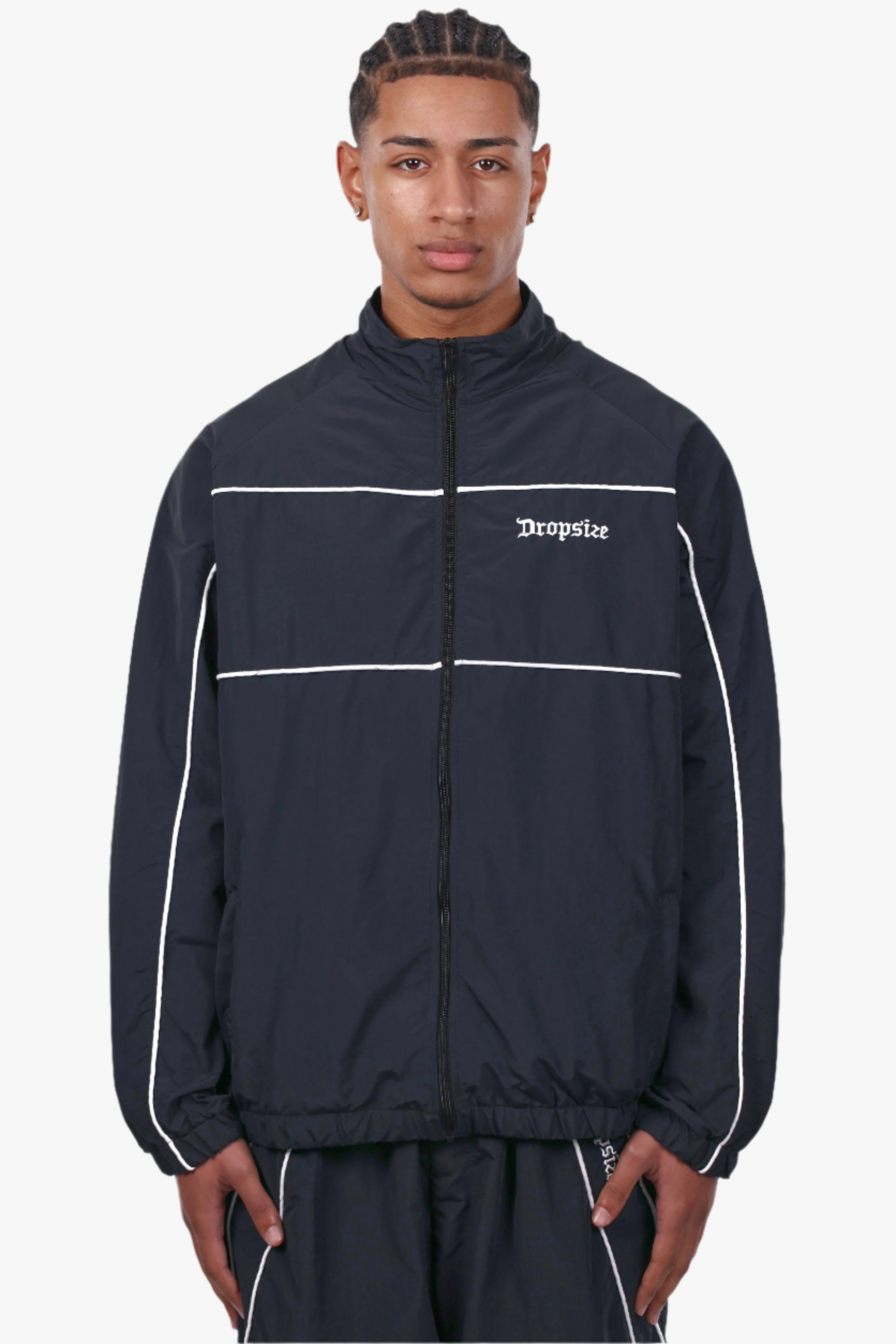 STRIPE TRACK JACKET BLACK/WHITE