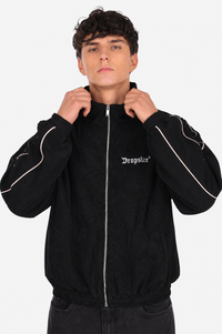 CORD PIPING JACKET BLACK