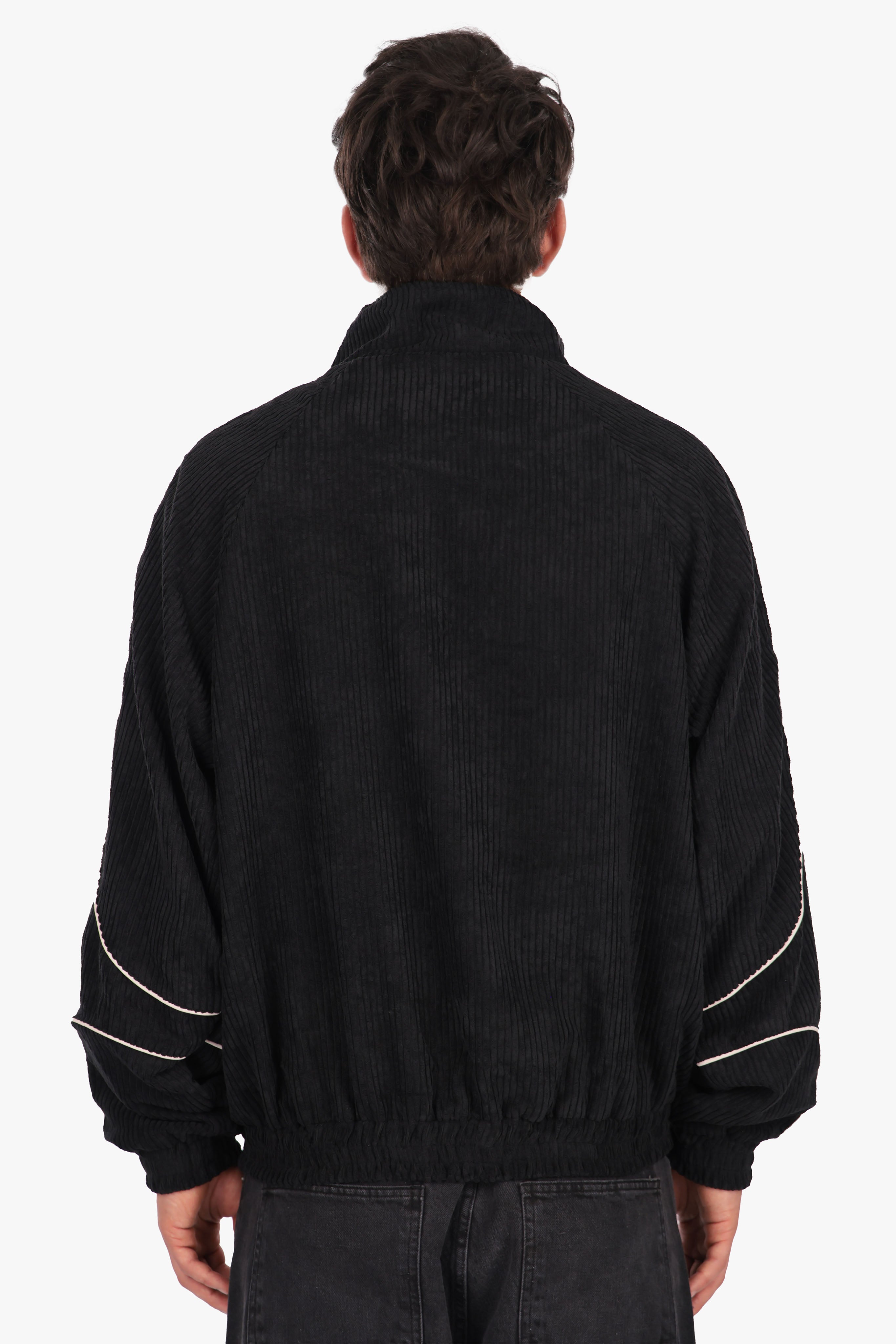 CORD PIPING JACKET BLACK