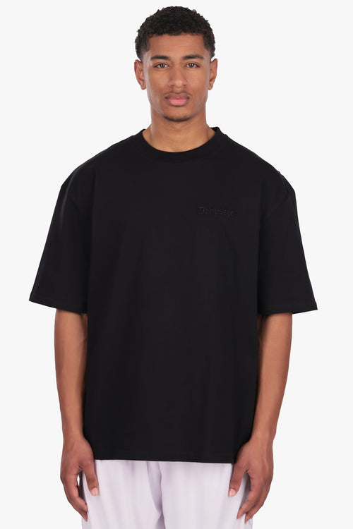 HEAVY OVERSIZE EMBO T-SHIRT BLACK