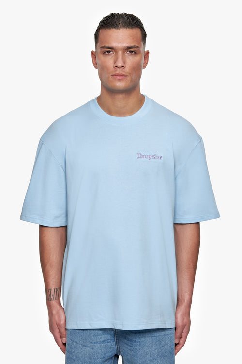 HEAVY OVERSIZE EMBO T-SHIRT BABY BLUE