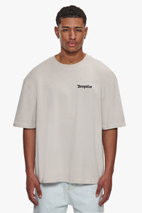 HEAVY OVERSIZE EMBO T-SHIRT LIGHT GREY