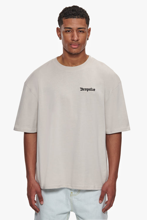 HEAVY OVERSIZE EMBO T-SHIRT LIGHT GREY