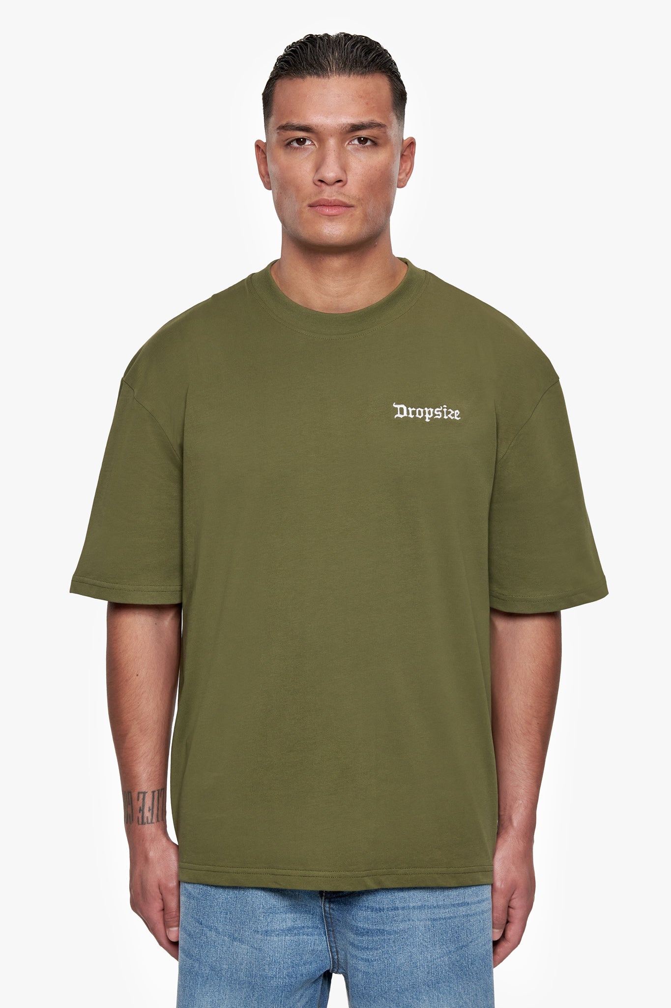 HEAVY OVERSIZE EMBO T-SHIRT OLIVE
