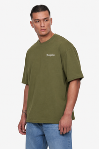 HEAVY OVERSIZE EMBO T-SHIRT OLIVE