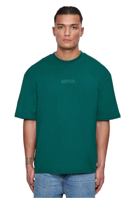 HEAVY OVERSIZE CURVED HD LOGO T-SHIRT GREEN