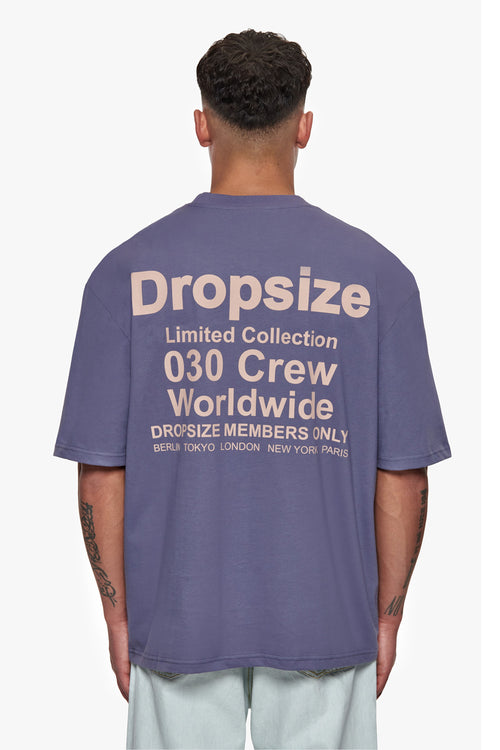 HEAVY OVERSIZED WORLD WIDE T-SHIRT GRANITE