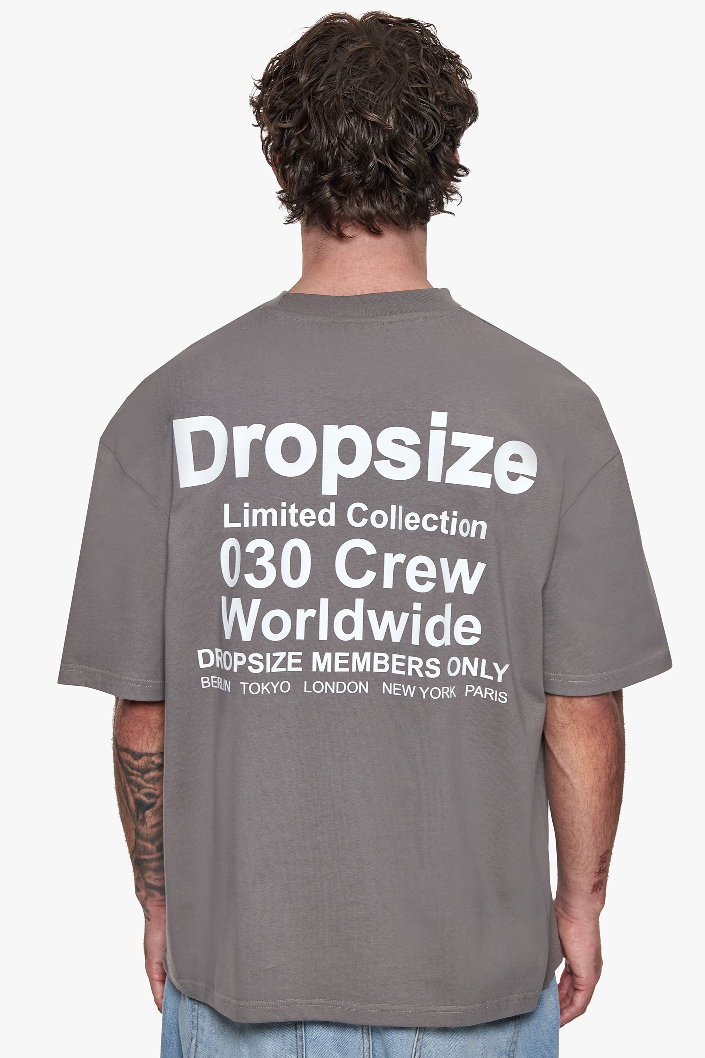 HEAVY OVERSIZED WORLD WIDE T-SHIRT DRIFTWOOD