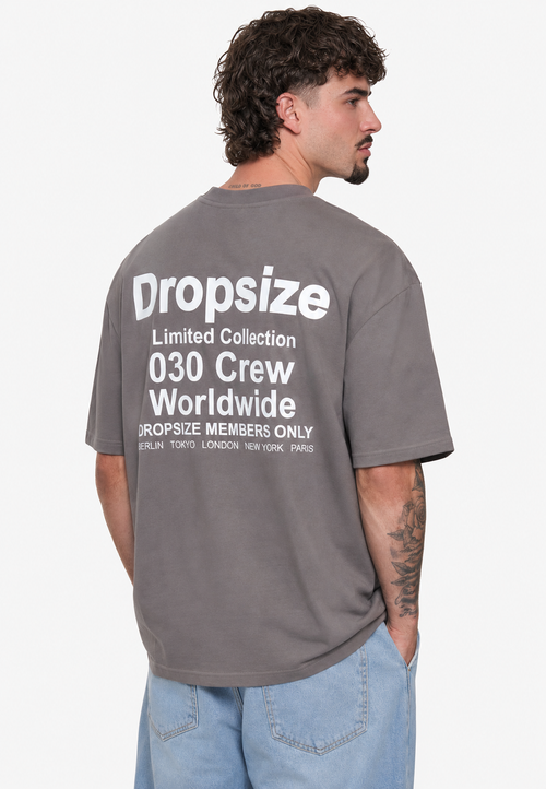 HEAVY OVERSIZED WORLD WIDE T-SHIRT DRIFTWOOD