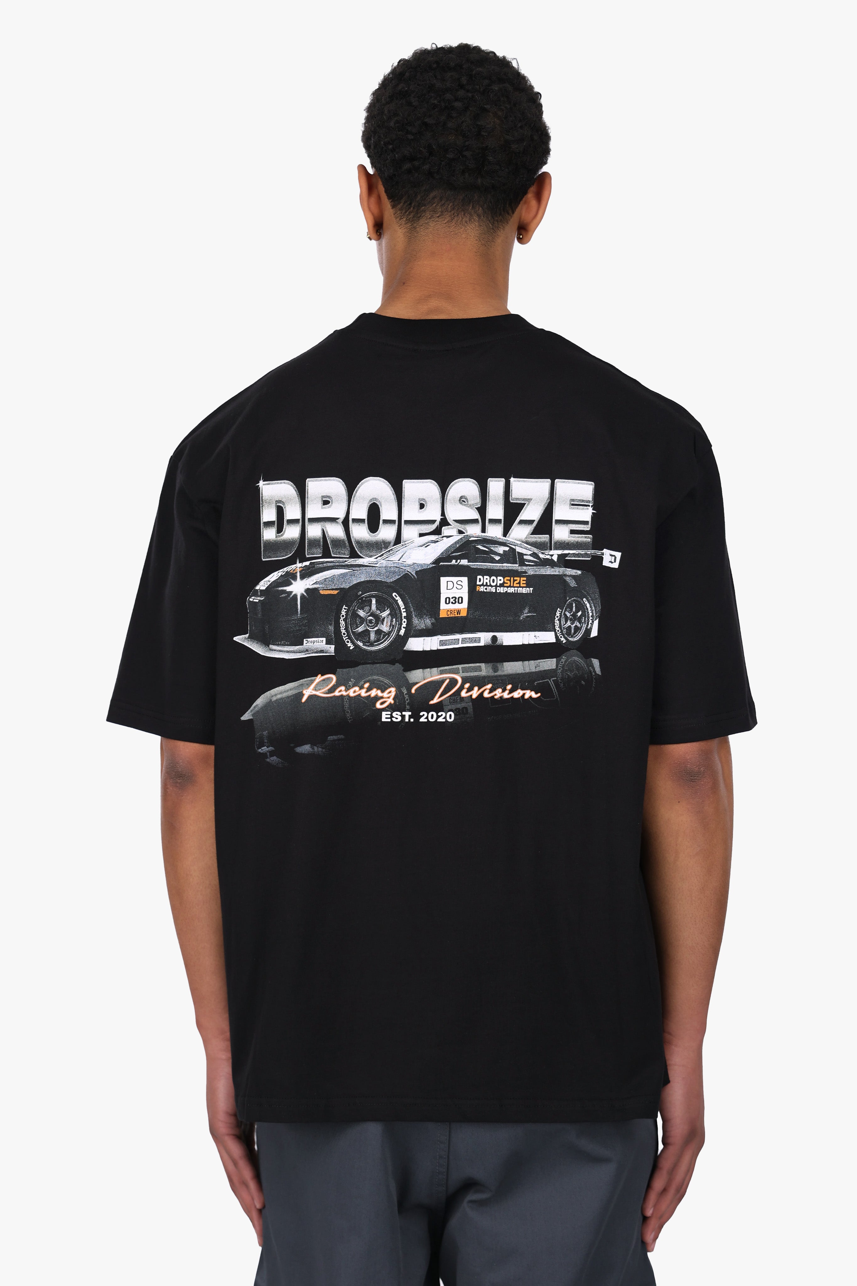 HEAVY OVERSIZE RACING DIVISION T-SHIRT BLACK