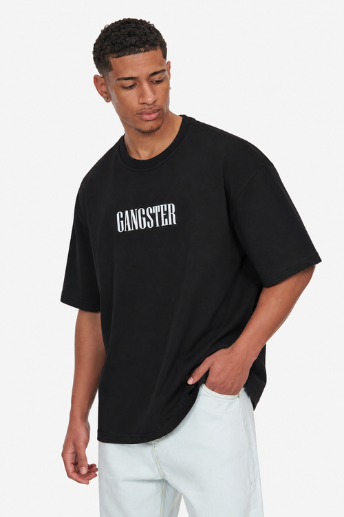 HEAVY OVERSIZE GANGSTER  T-SHIRT BLACK