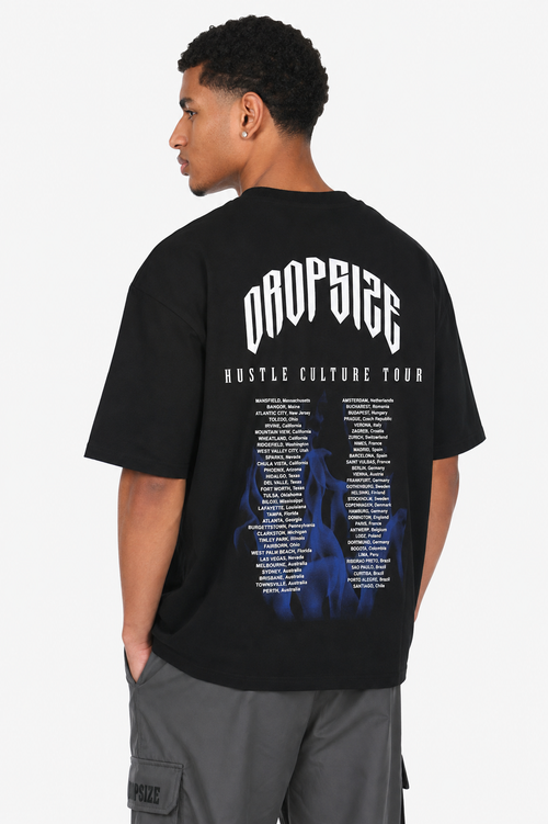 HEAVY OVERSIZED WORLD TOUR T-SHIRT BLACK