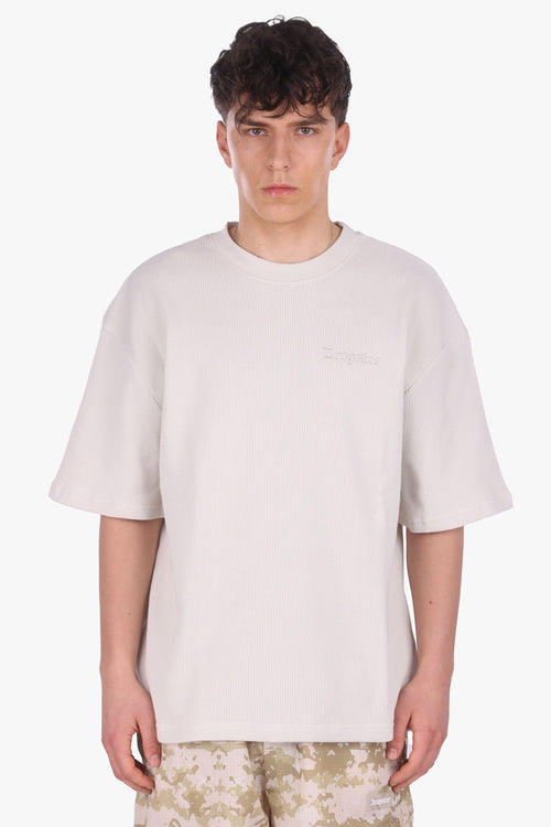 OVERSIZE WAFFLE SHIRT LIGHT GREY