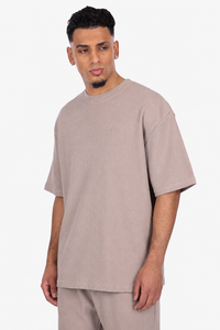 OVERSIZE WAFFLE SHIRT SIMPLY TAUPE