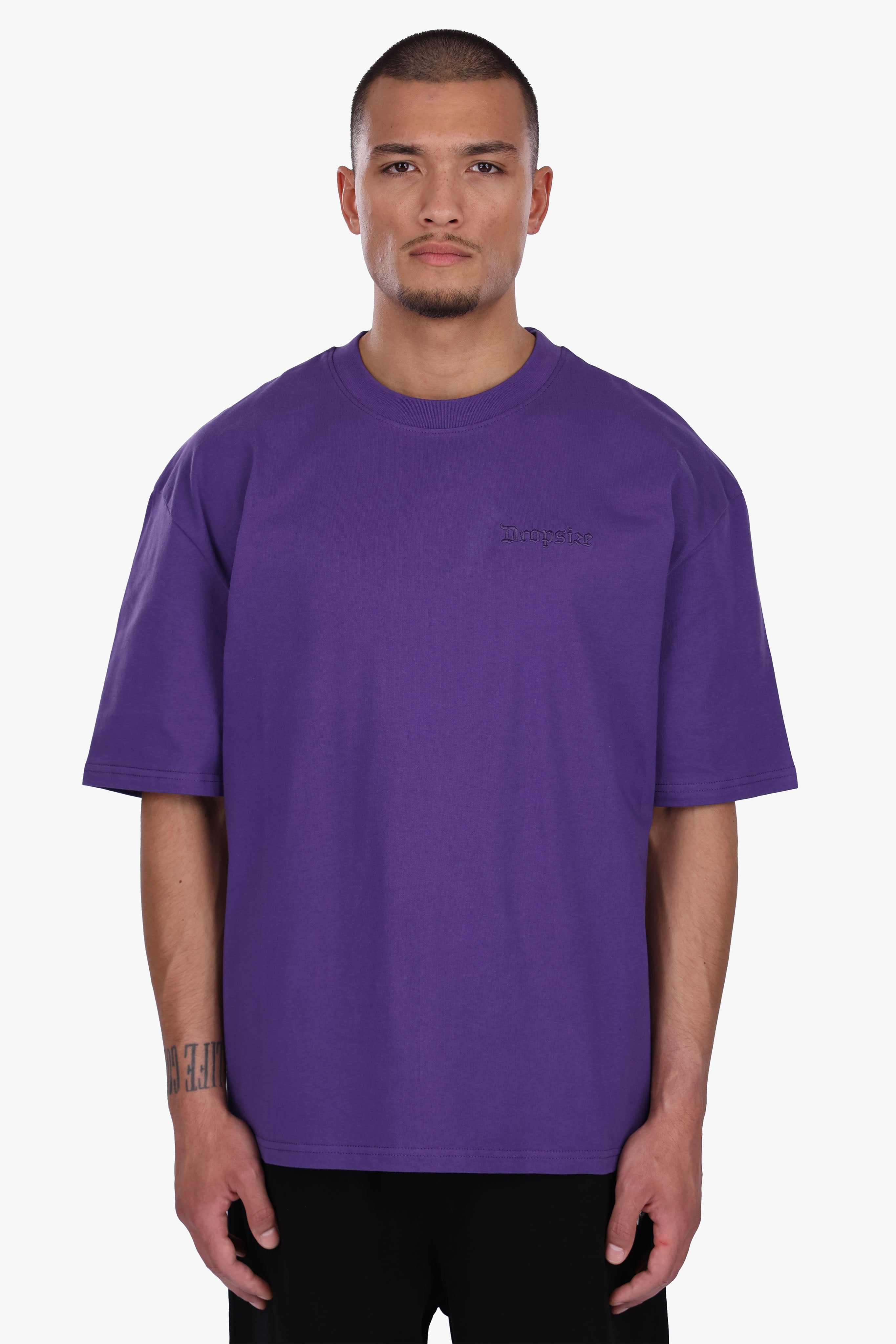 HEAVY OVERSIZE EMBO T-SHIRT PURPLE
