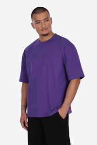 HEAVY OVERSIZE EMBO T-SHIRT PURPLE