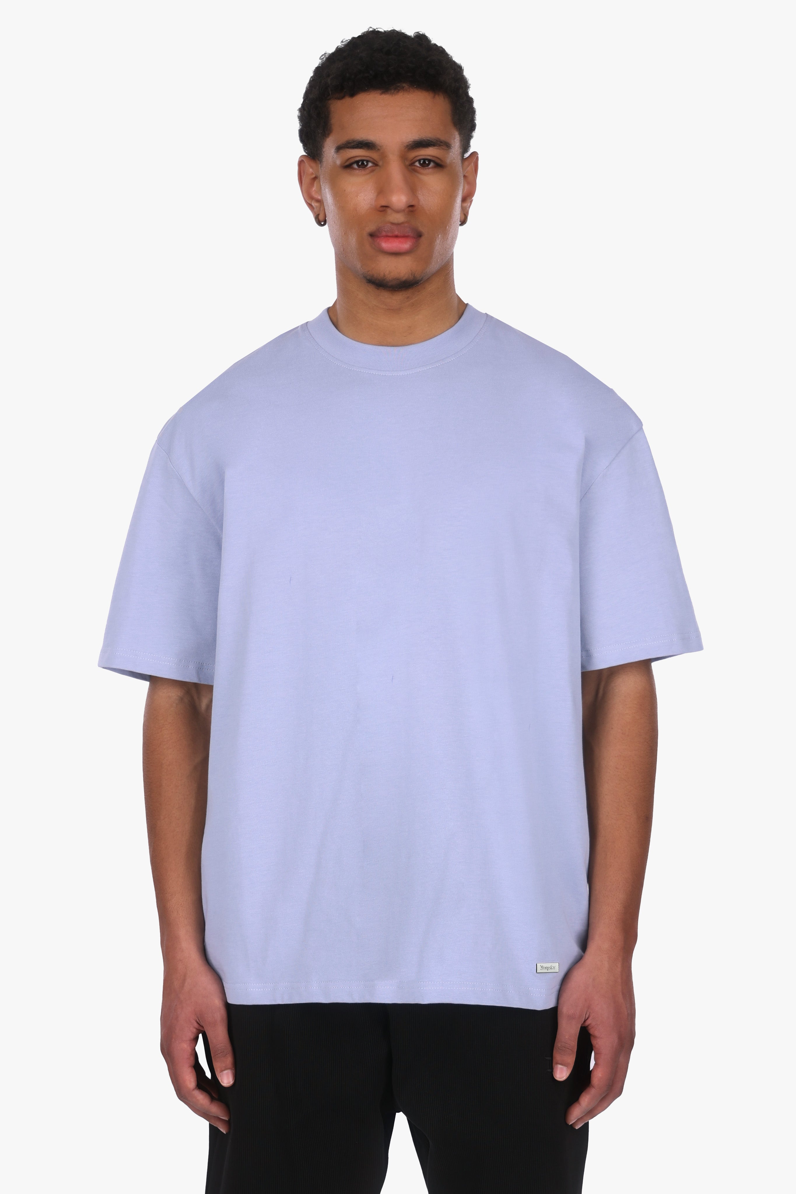 HEAVY OVERSIZE METAL PATCH T-SHIRT VINTAGE BLUE