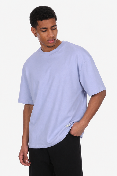 HEAVY OVERSIZE METAL PATCH T-SHIRT VINTAGE BLUE